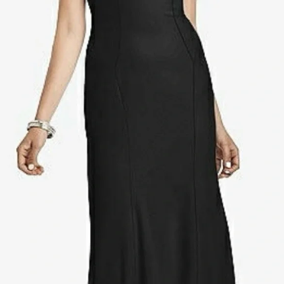 Dessy Collection Sleeveless Black Trumpet Evening Gown - Picture 3 of 11